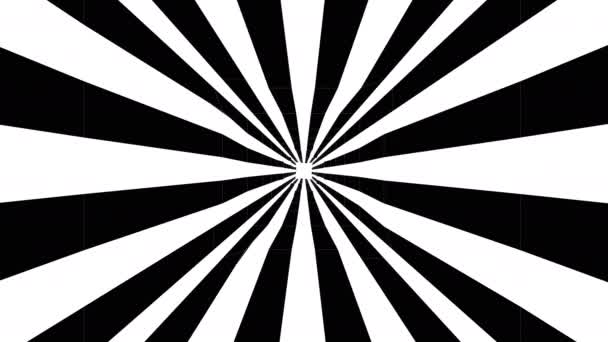 Tunnel abstrait en boucle noir et blanc. Rayures et lignes minimales. Ligne abstraite en noir et blanc, mouvement géométrique, graphisme vintage avec effet grunge. Cool fond de forme vertigineuse et papier peint . 