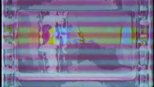 Glitch Noise Static Television Vfx Signal Old Glitch Error Video — Stock Video