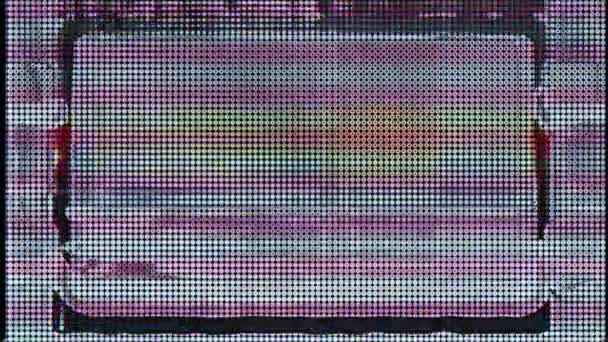 Glitch Noise Static Television Vfx Signal Old Glitch Error Video — Stock Video