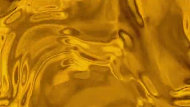 Gold Flüssiges Gold Goldene Welle Hintergrund Flüssiges Metall Visuelle Illusionen — Stockvideo