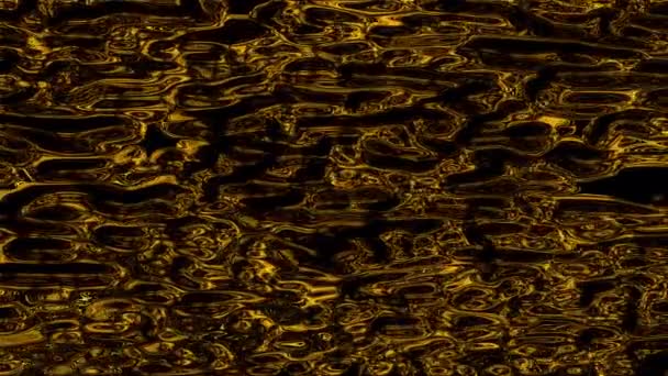 Gold Flüssiges Gold Goldene Welle Hintergrund Flüssiges Metall Visuelle Illusionen — Stockvideo