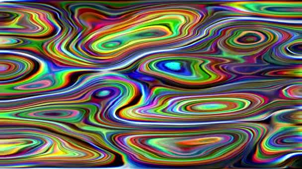 抽象的な移動流体 視覚的幻想 移動波 催眠術のためのサイケデリックな抽象化 ビデオジョッキー Vjを再生するための背景 コンサート ナイトクラブ コンサートの設計のためのコンピュータグラフィックス — ストック動画