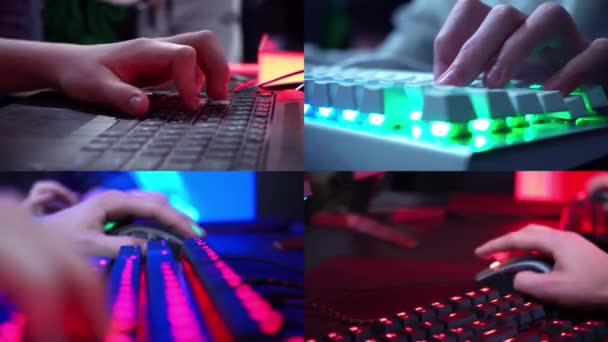 Nternetten Alışveriş Uzaktan Çalış Modern Kavramı Laptop Klavye Daktilosu Bilgisayar — Stok video