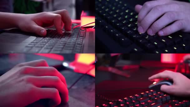 Nternetten Alışveriş Uzaktan Çalış Modern Kavramı Laptop Klavye Daktilosu Bilgisayar — Stok video
