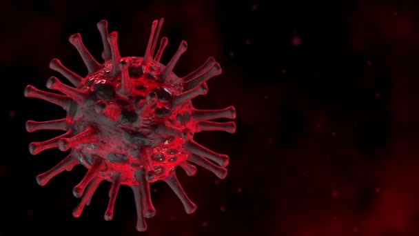 Coronavirus 2019 Ncov Virus Infetto Nel Sangue Virus Del Microscopio — Video Stock