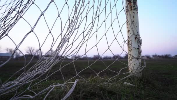 Futbol Kalesinde Net Boş Stadyum Akşamlar Sabah Erkenden — Stok video