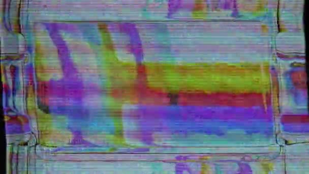 Vhs Defects Noise Artifacts Glitches Old Tape Glitch Noise Static — Stock Video
