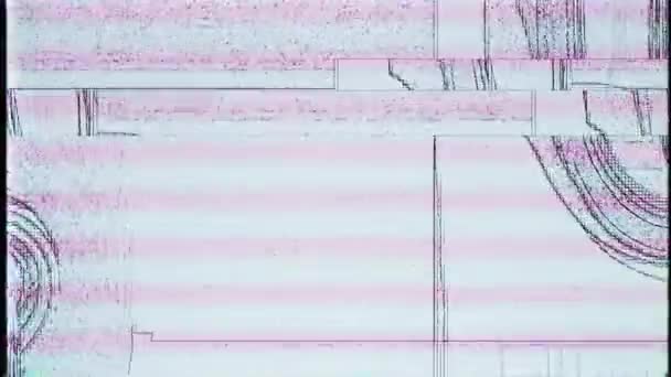 Vhs Eski Bir Kasetin Gürültüsünü Arızalarını Engelliyor Arıza Gürültüsü Statik — Stok video