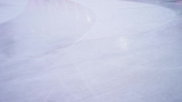 Surface Glace Vue Dessus Surface Eau Gelée Lignes Modèles Dans — Video