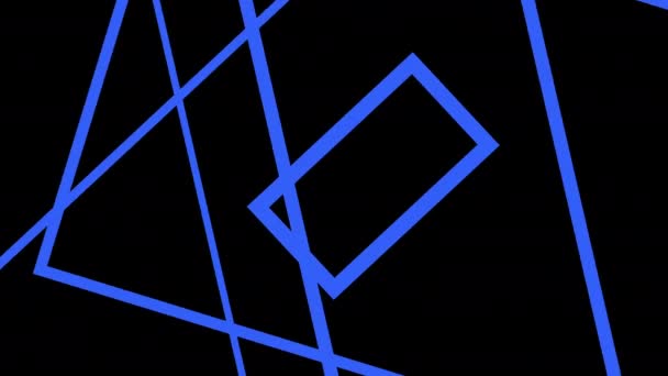 Geometrische Abstractie Lussen Neonlijnen Draaien Door Eindeloze Tunnels Naadloze Animatie — Stockvideo