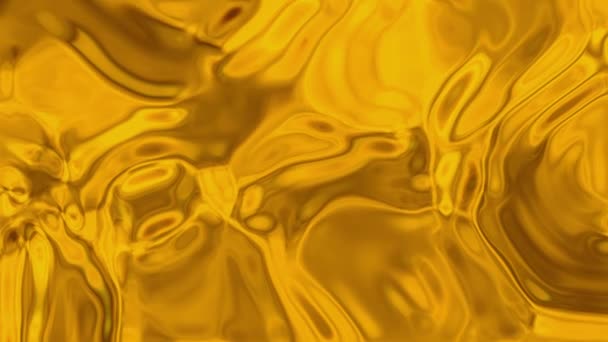 Gold Flüssiges Gold Goldene Welle Hintergrund Flüssiges Metall Visuelle Illusionen — Stockvideo