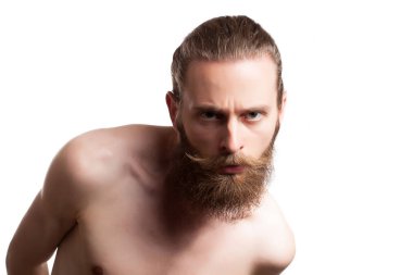 Hipster adam beyaz arka plan üzerinde