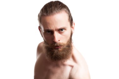 Hipster adam beyaz arka plan üzerinde