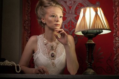 Kadın Victoria elbise ve iç