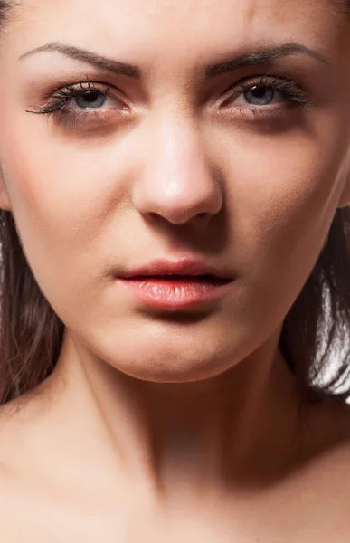 Portrait of gorgeous model posing in fashion style