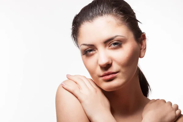 Portrait of attractive model in studio photo — Stock Photo, Image