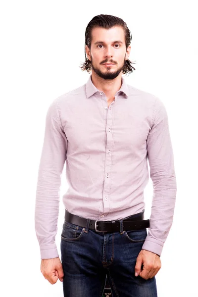 Selbstbewusst lächelnder Geschäftsmann in formeller Kleidung — Stockfoto