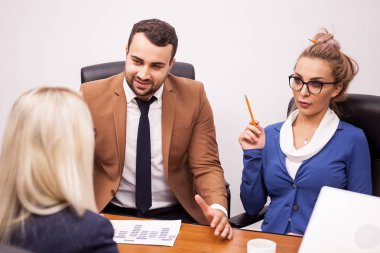 Takım office konuşmaktan iş adamları