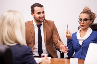 Takım office konuşmaktan iş adamları