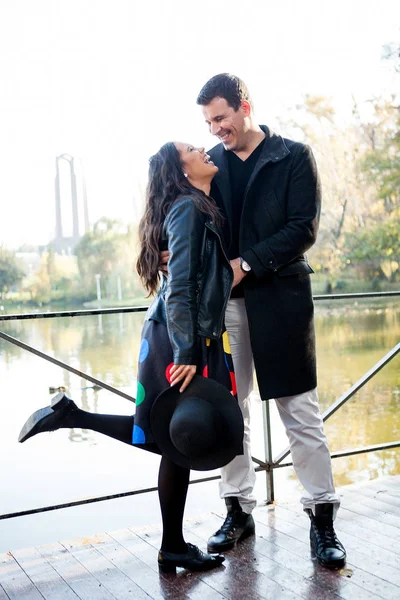 Beautiful gourgeous couple in park — Stock Photo, Image