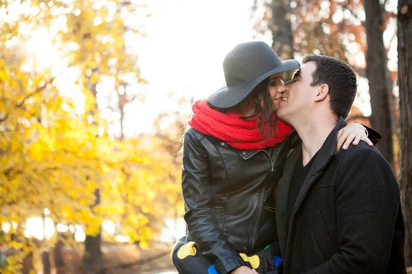 Beautiful gourgeous couple in park