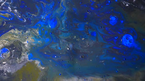 Farbenfrohe abstrakte Szene aus Tinte gemischt — Stockvideo