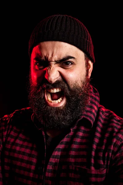 Portrait of dangerous angry man screaming Royalty Free Stock Photos