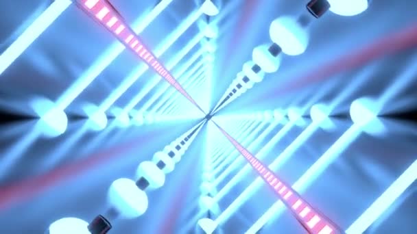 Animation 3D de formes abstraites dans de belles couleurs fluo 