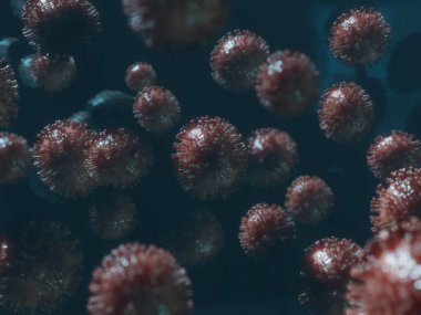 Coronavirus 2019-ncov cell surrounded by other cells.