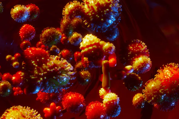 Bacteriën, virussen of andere pathogene cellen in de bloedbaan — Stockfoto