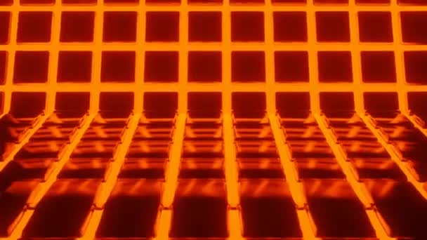 シームレスループ内の赤とオレンジの溶岩の壁 — ストック動画