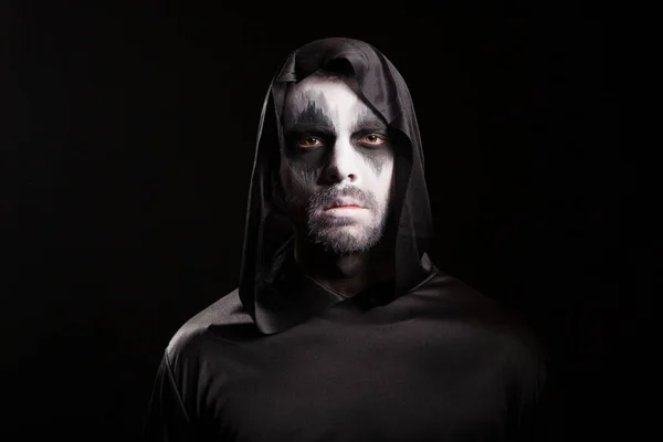 Portret van een man met demonen make-up — Stockfoto