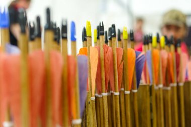 Doğal kuş tüyü oklarla