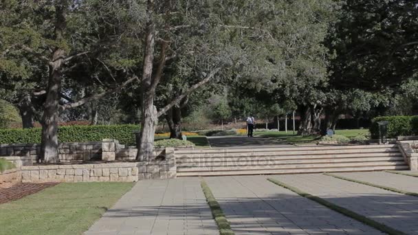 罗斯柴尔德公园。拉马特 Hanadiv。纪念花园和自然公园 — 图库视频影像