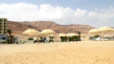 Ölüdeniz otel Beach yakınındaki dağ manzarası. Neve Zoar, İsrail