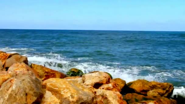 Olas del mar mediterráneo — Vídeos de Stock