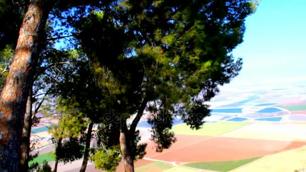 Valle de Jezreel Desde Mt. Gilboa, lugar de la batalla de Armagedón — Vídeo de stock