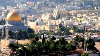 Rock ve Al-Aqsa zeytin Dağı haliyle cami kubbesi