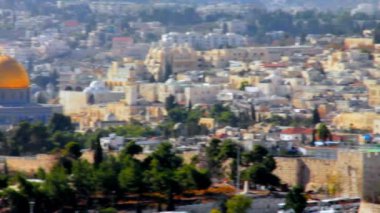 Eski Jerusalem yataydan Scopus Dağı'nda. Kamera hamle değil