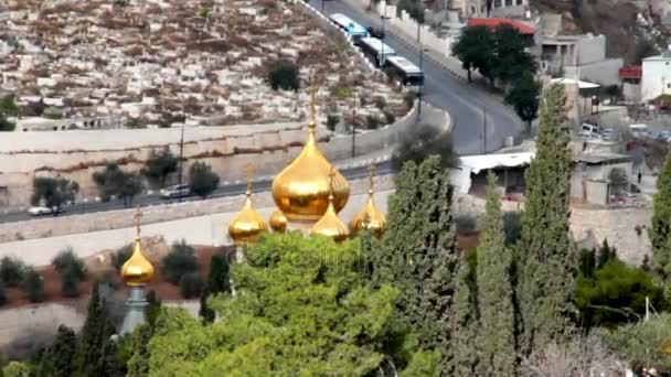교회의 마리아 올리브 산에서 예루살렘, 이스라엘에 있는 — 비디오