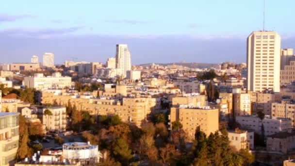 Contemporary Western Jerusalem at Winter — Stock Video