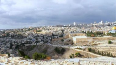 Eski Jerusalem yataydan zeytin Dağı
