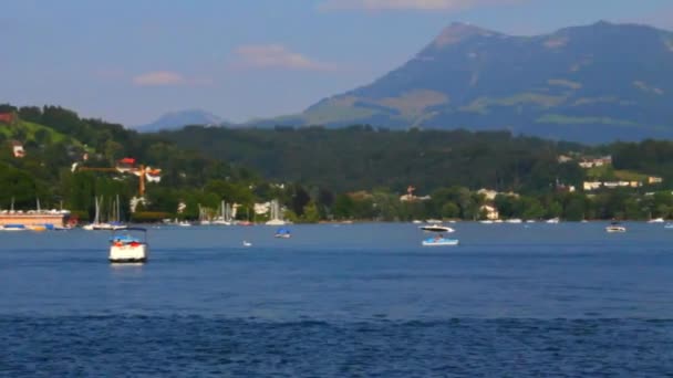 Jezero Lucerne, Švýcarsko — Stock video