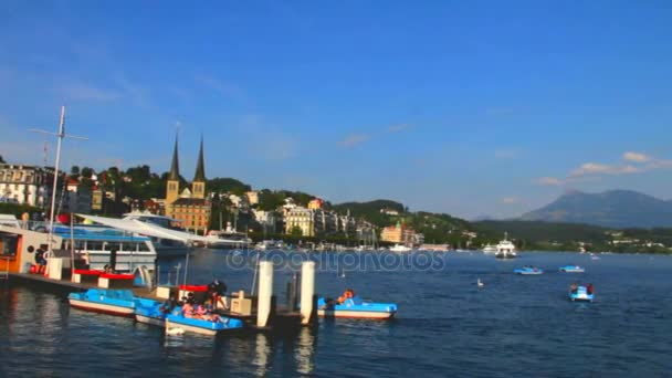 Luzerner See, Schweiz — Stockvideo