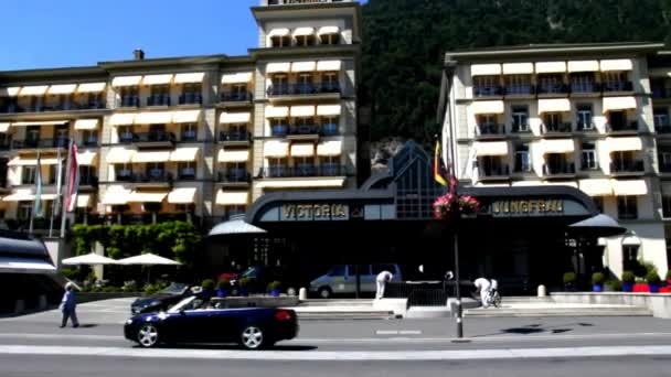 Hotel Victoria-Jungfrau. Interlaken. Svizzera — Video Stock