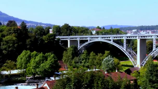 Bern. Stadsutsikt staden Bern, Schweiz — Stockvideo