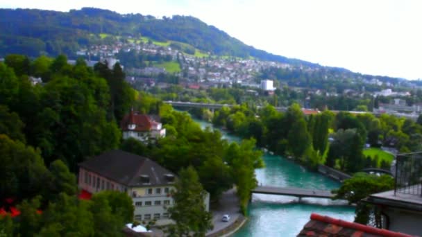 Das ist nicht der Fall. Stadtansicht von city bern, Schweiz — Stockvideo