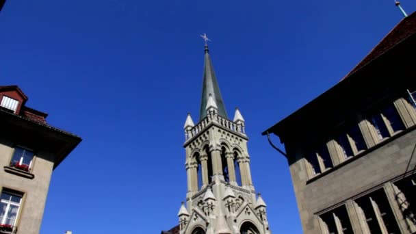 Igreja de São Pedro e Paulo em Berna, Suíça — Vídeo de Stock