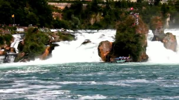 Majestic Rhine Falls, Schaffhausen - İsviçre — Stok video