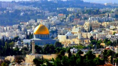 Rock ve Al-Aqsa zeytin Dağı haliyle cami kubbesi